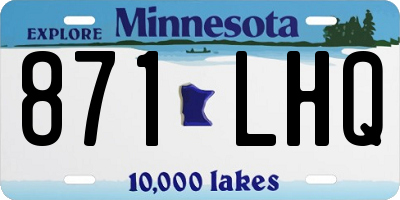 MN license plate 871LHQ