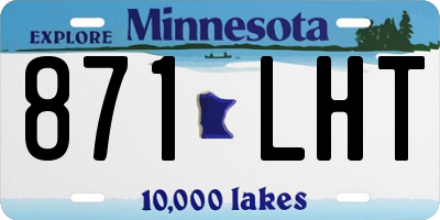 MN license plate 871LHT