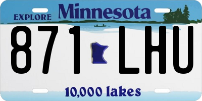 MN license plate 871LHU
