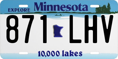 MN license plate 871LHV