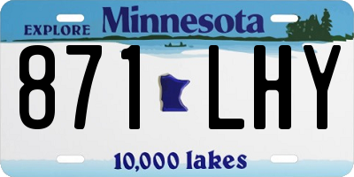 MN license plate 871LHY