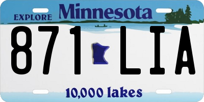 MN license plate 871LIA