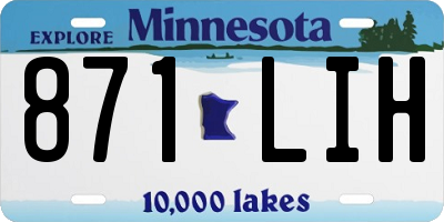 MN license plate 871LIH