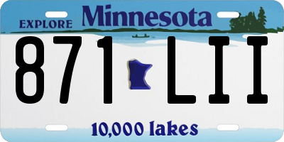 MN license plate 871LII