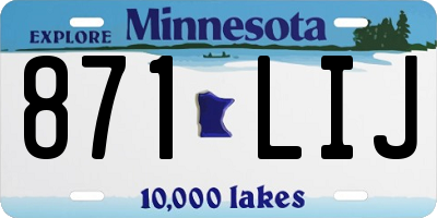 MN license plate 871LIJ