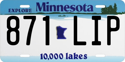 MN license plate 871LIP