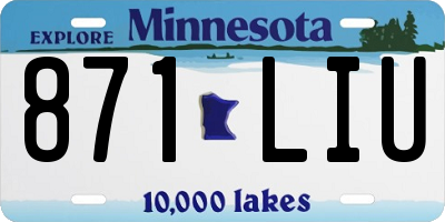 MN license plate 871LIU