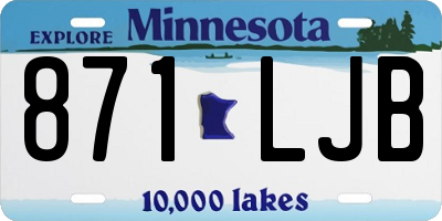 MN license plate 871LJB