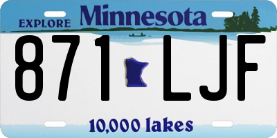 MN license plate 871LJF