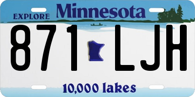 MN license plate 871LJH
