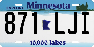 MN license plate 871LJI
