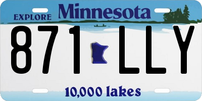 MN license plate 871LLY