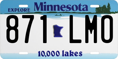MN license plate 871LMO
