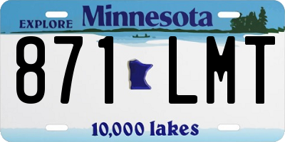 MN license plate 871LMT