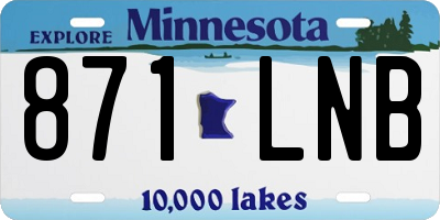 MN license plate 871LNB