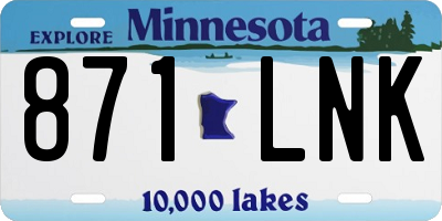 MN license plate 871LNK