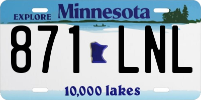 MN license plate 871LNL