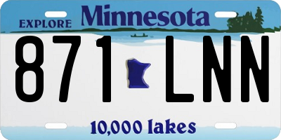 MN license plate 871LNN