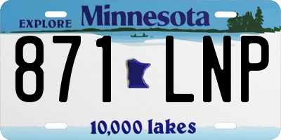 MN license plate 871LNP