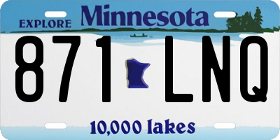 MN license plate 871LNQ