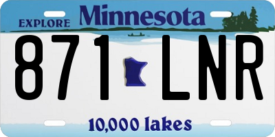 MN license plate 871LNR