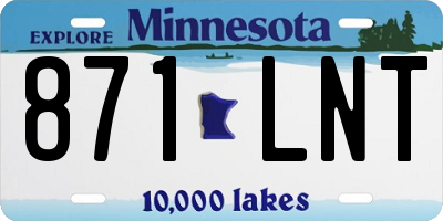 MN license plate 871LNT