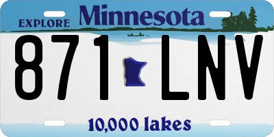 MN license plate 871LNV