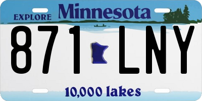 MN license plate 871LNY