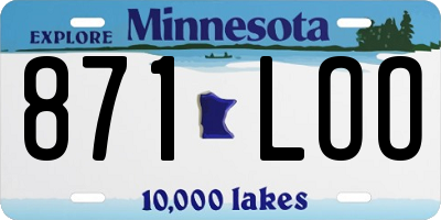 MN license plate 871LOO