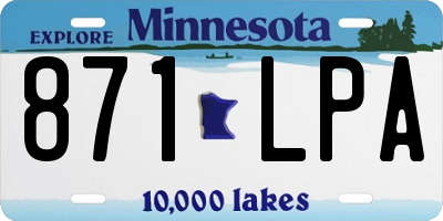 MN license plate 871LPA