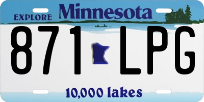 MN license plate 871LPG