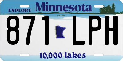 MN license plate 871LPH