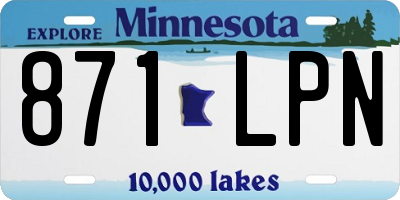 MN license plate 871LPN