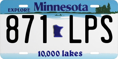 MN license plate 871LPS