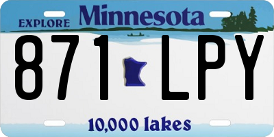 MN license plate 871LPY