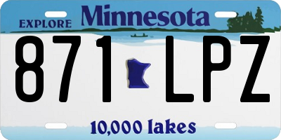 MN license plate 871LPZ
