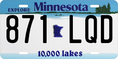 MN license plate 871LQD