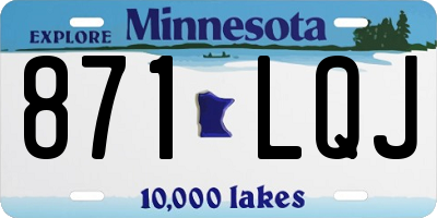 MN license plate 871LQJ
