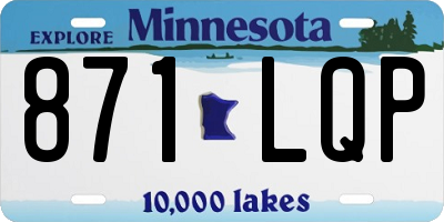 MN license plate 871LQP