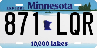 MN license plate 871LQR