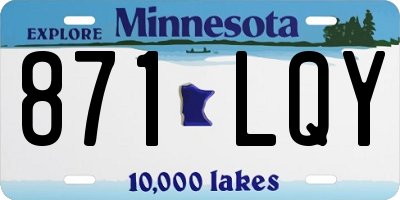 MN license plate 871LQY