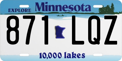MN license plate 871LQZ