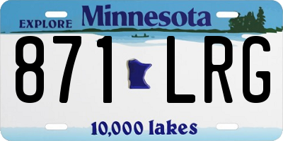 MN license plate 871LRG