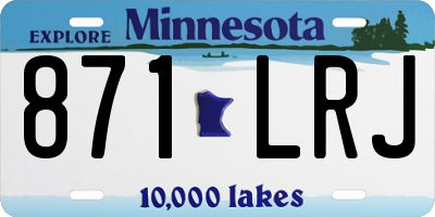 MN license plate 871LRJ