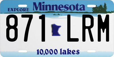 MN license plate 871LRM