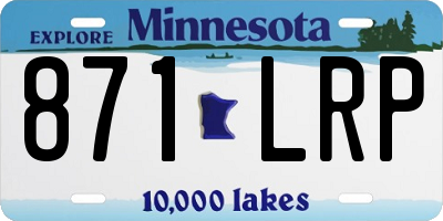 MN license plate 871LRP