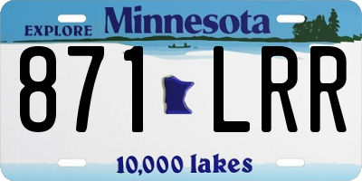 MN license plate 871LRR