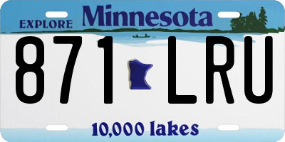 MN license plate 871LRU
