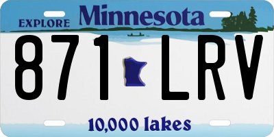 MN license plate 871LRV