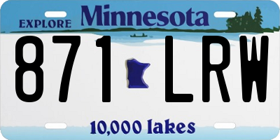 MN license plate 871LRW